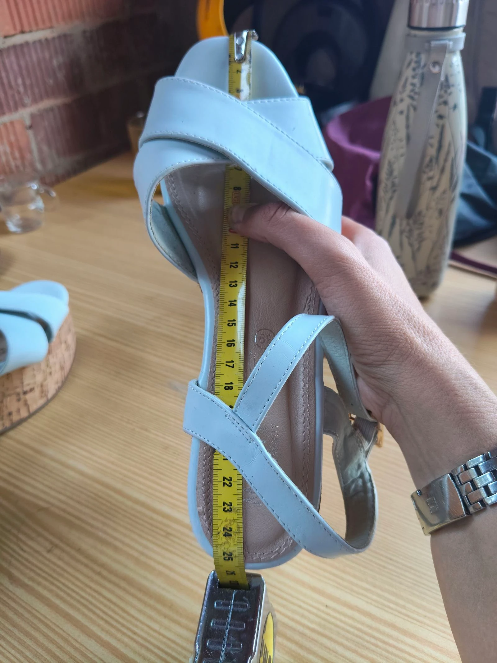 Marpaz-Sandalen platform dames 39 plastic kurk gekruiste bandjes – photo 8